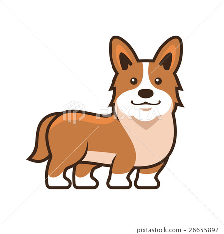 Welsh Corgi Pembroke. Cartoon Style Vector 26655892