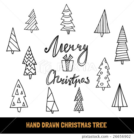 Big collection of hand drawn christmas tree Big collection of hand drawn christmas tree 26656902