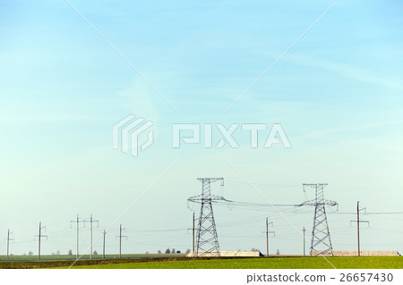 High-voltage power poles High-voltage power poles 26657430