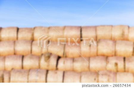stack of straw in the field stack of straw in the field 26657434