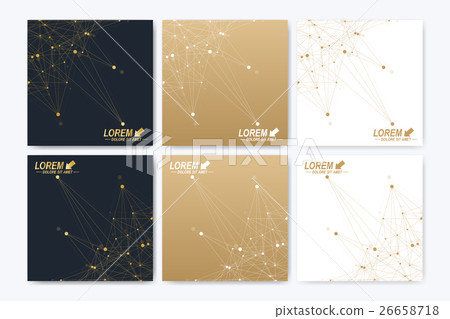 Modern vector template for square brochure 26658718