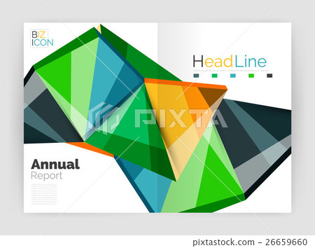 Vector annual report geometric template 26659660