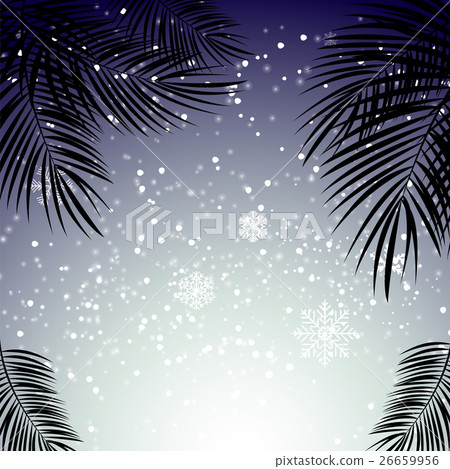 Christmas and New Year with palm leaves in the 26659956
