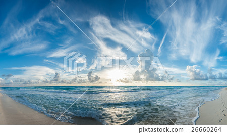 tropical beach panorama tropical beach panorama 26660264