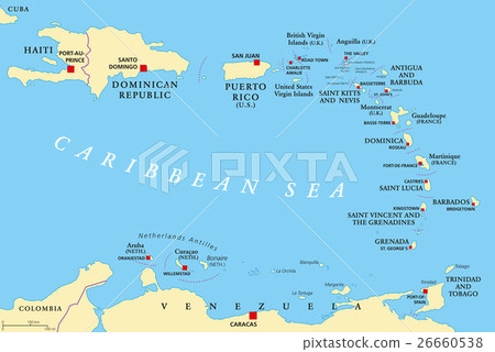 Lesser Antilles political map 26660538