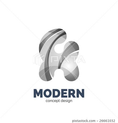 Vector set of abstract letter business logo icons - Stock Illustration ...