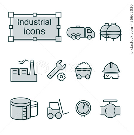 Thin line icons set, Industrial - Stock Illustration [26662030] - PIXTA
