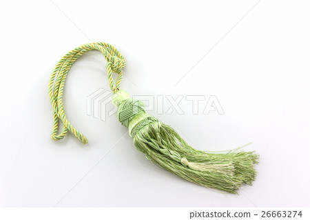 Green curtain tassel interior decoration . Green curtain tassel interior decoration . 26663274