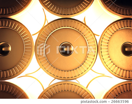 Abstract background with glossy golden objects. - Stock Illustration ...