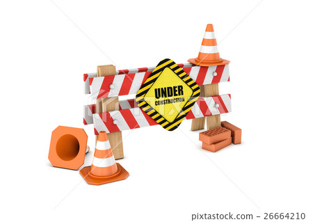 Rendering of wooden barrier with under Rendering of wooden barrier with under 26664210