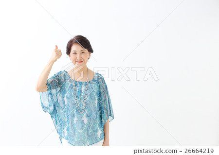 A smiling middle woman A smiling middle woman 26664219