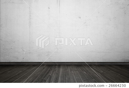 Empty interior for design, white concrete wall and 26664230