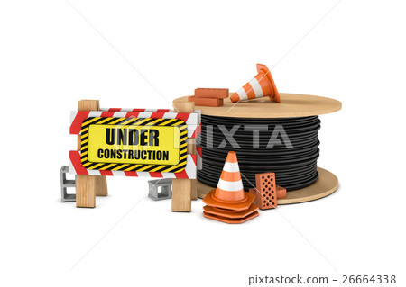 Rendering of wooden barrier with under Rendering of wooden barrier with under 26664338