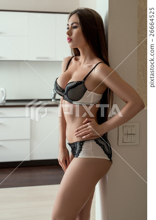 Charming model posing in erotic lingerie at home 26664525