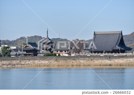 Yoshii River and Kinryozan Saidaiji Temple, Higashi-ku, Okayama City, Okayama Prefecture Yoshii River and Kinryozan Saidaiji Temple, Higashi-ku, Okayama City, Okayama Prefecture 26666032