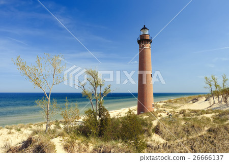 Little Sable Point Lighthouse in dunes 26666137