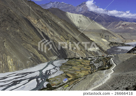 farm in the valley at Kagbeni, Annapurna Circuit 26666418