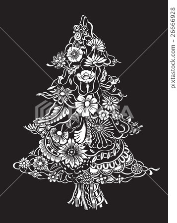 Christmas Tree of flowers Christmas Tree of flowers 26666928