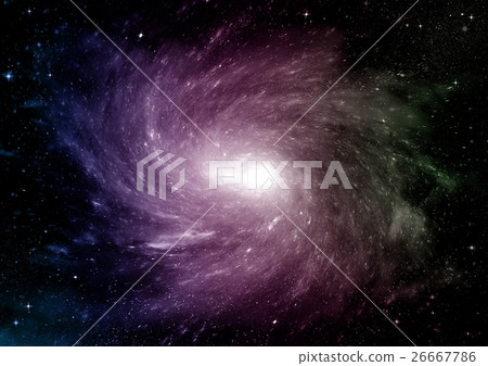 Stars, dust and gas nebula in a far galaxy Stars, dust and gas nebula in a far galaxy 26667786