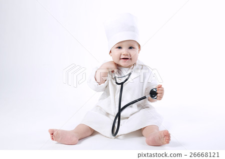 cute little boy playing doctor 26668121