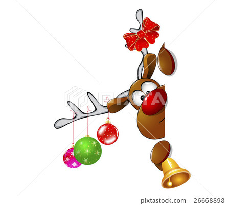 Cute Christmas reindeer Rudolph 2 26668898