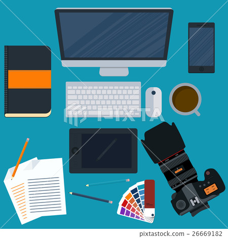Vector illustration of a workplace designer 26669182