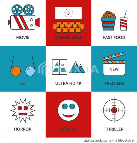 Stock Vector Linear icon movie 26669199