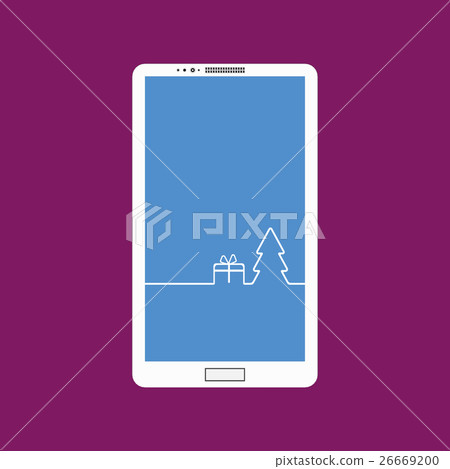 Flat vector illustration of modern smartphone 26669200