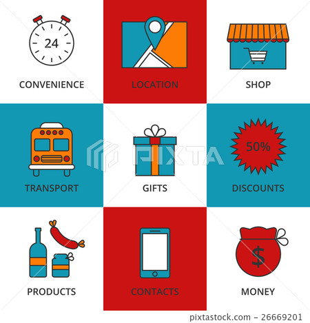 Stock Vector Linear icon Store 26669201