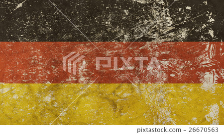 Old grunge vintage faded German republic flag 26670563