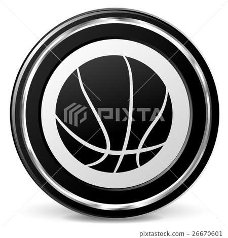 basketball icon on white background 26670601
