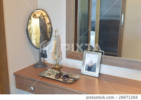 female accessories on dressing table at home female accessories on dressing table at home 26671268