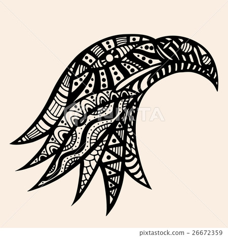 Hand Drawn head of eagle. 26672359