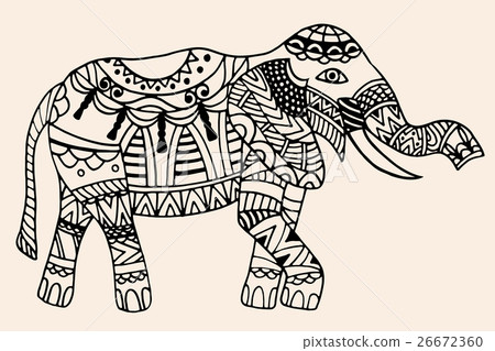 decorated Indian Elephant decorated Indian Elephant 26672360