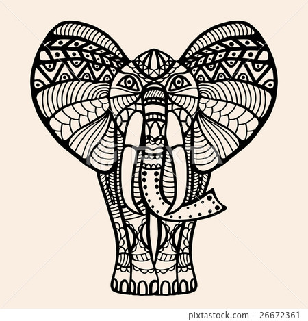 decorated Indian Elephant decorated Indian Elephant 26672361