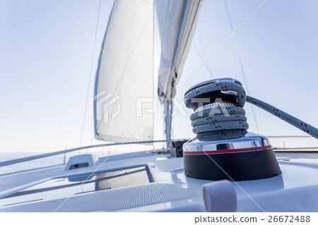 sail vessel surfing on the sea 26672488