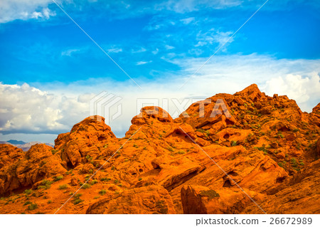 Amazing colors and shape of the Fire Wave rock Amazing colors and shape of the Fire Wave rock 26672989