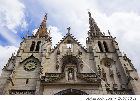 Tower of Saint John the Baptist Cathedral in Lyon Tower of Saint John the Baptist Cathedral in Lyon 26673012