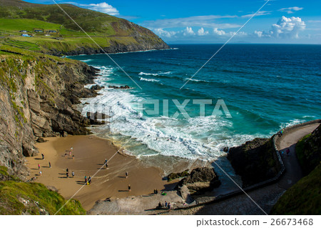 Sandy Beach on Slea Head in Ireland Sandy Beach on Slea Head in Ireland 26673468