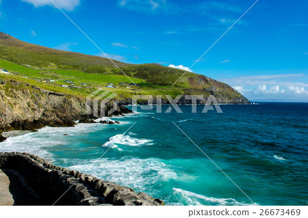 Settlement at the Coast of Slea Head in Ireland Settlement at the Coast of Slea Head in Ireland 26673469