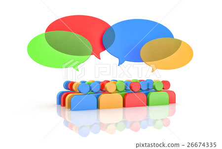 Exchange of opinions. Gossip. 3d illustration Exchange of opinions. Gossip. 3d illustration 26674335