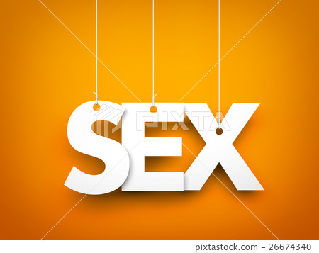 Sex. Letters on strings. 3d illustration 26674340