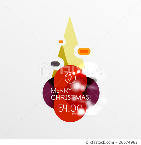 Christmas sale stickers with sample promo text Christmas sale stickers with sample promo text 26674962