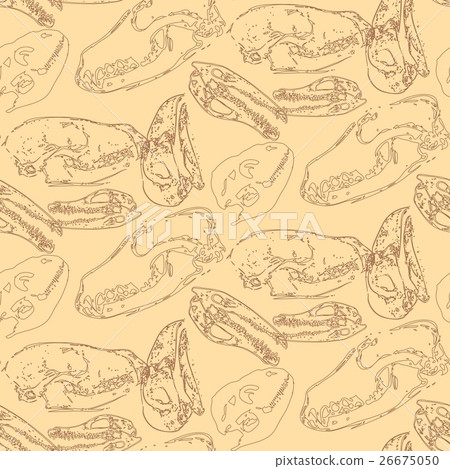 Seamless paleontology pattern with bones Seamless paleontology pattern with bones 26675050