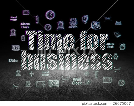 Time concept: Time for Business in grunge dark Time concept: Time for Business in grunge dark 26675067