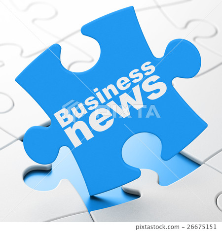 News concept: Business News on puzzle background News concept: Business News on puzzle background 26675151