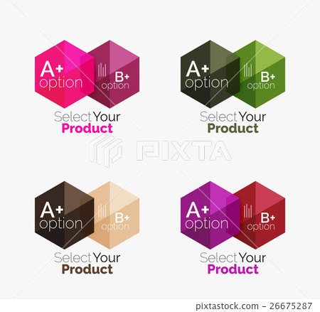 Set of abstract geometric hexagon design with Set of abstract geometric hexagon design with 26675287
