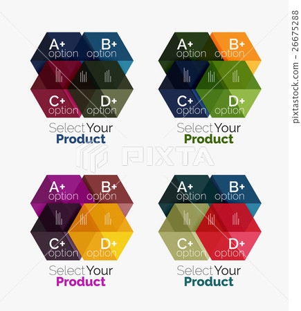Set of abstract geometric hexagon design with Set of abstract geometric hexagon design with 26675288