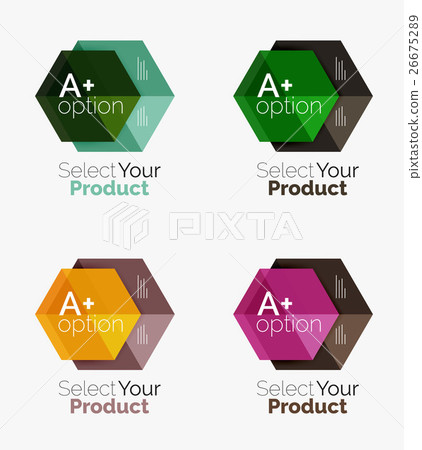 Set of abstract geometric hexagon design with Set of abstract geometric hexagon design with 26675289
