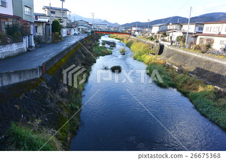 Mae River flowing in Kamiyama city 26675368